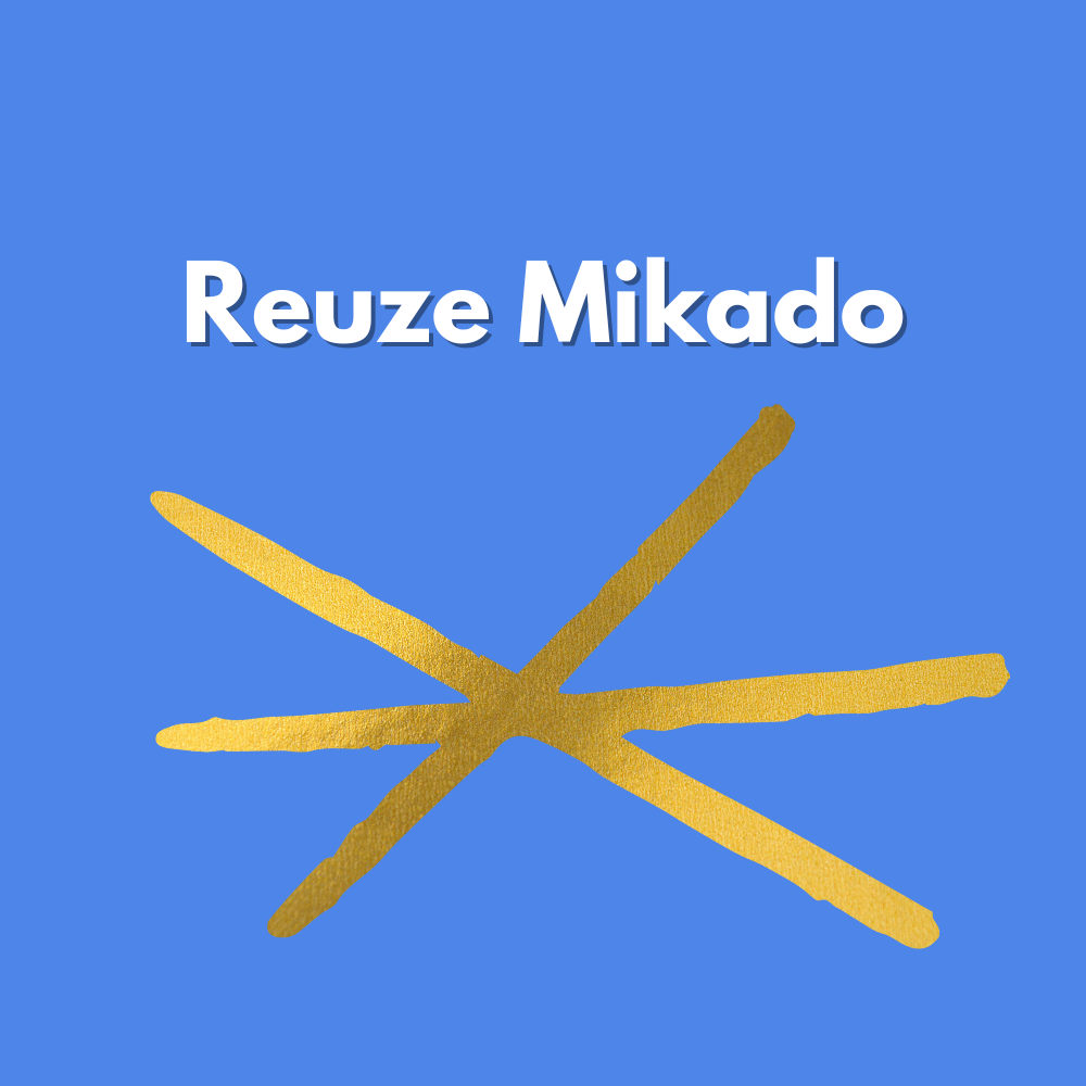 Reuze mikado<br><br>-Dit klassieke spel in reuzeformaat zorgt voor veel plezier en competitie. Werk samen, gebruik je strategie en probeer de langste stok te pakken! br><br><br><br><br>€5,- pp<br>