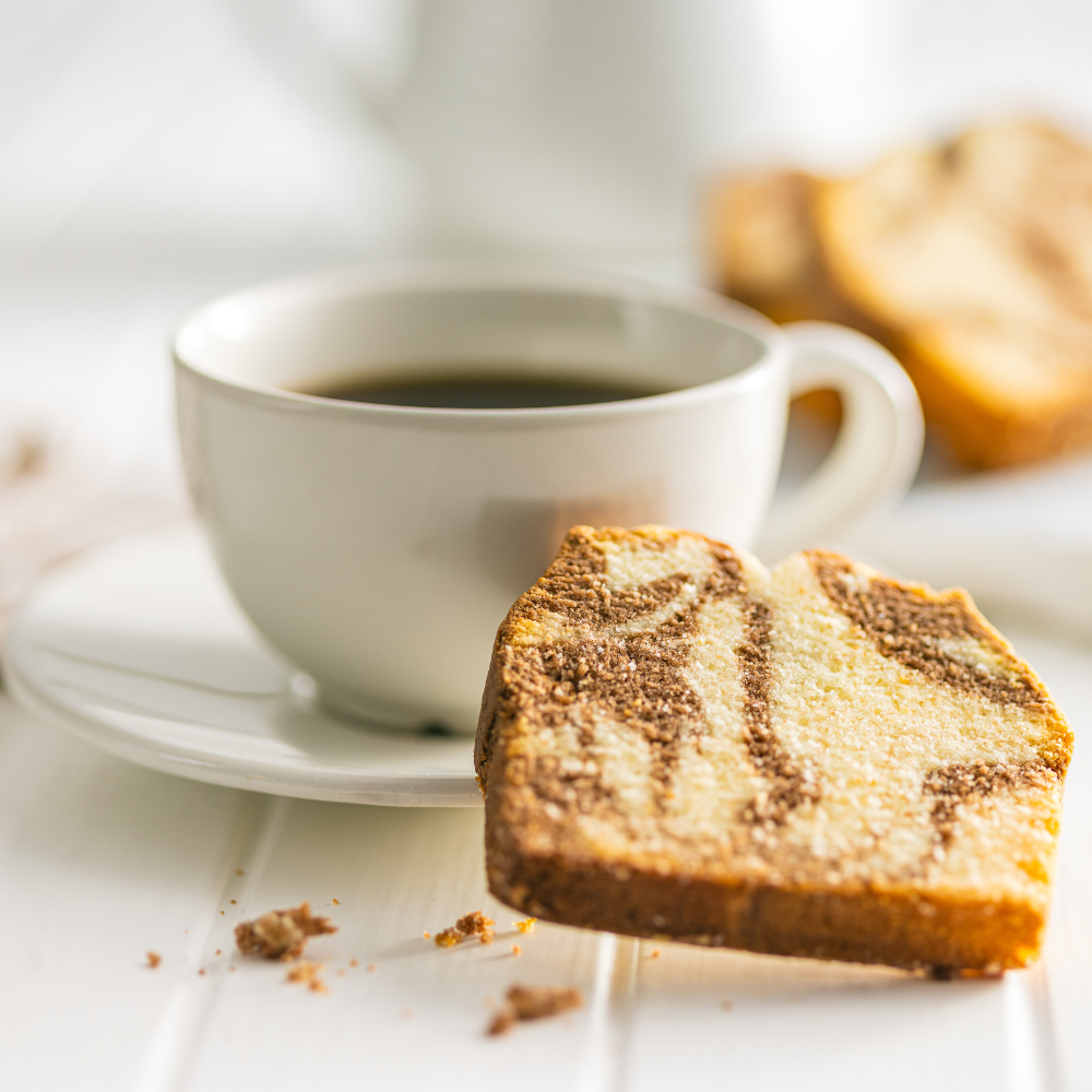 2 x Koffie/thee met 1 plak cake</b><br><br><br><br><br>€5,50 pp