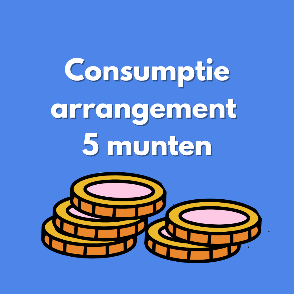 Consumptie arrangement <br>5 munten <br><br><br><br><br>€ 16.50